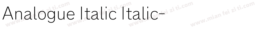 Analogue Italic Italic字体转换